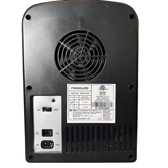 Frigidaire 6 Can Mini Fridge Retro Portable Black For Car Office Dorm Bedroom - Picture 3 of 12
